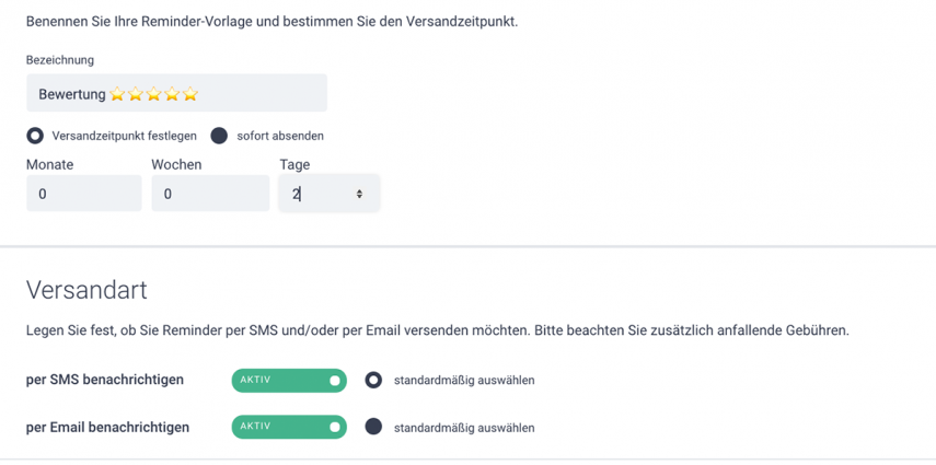 Mehr Bewertungen von Patient:innen mit der Reminder-Funktion