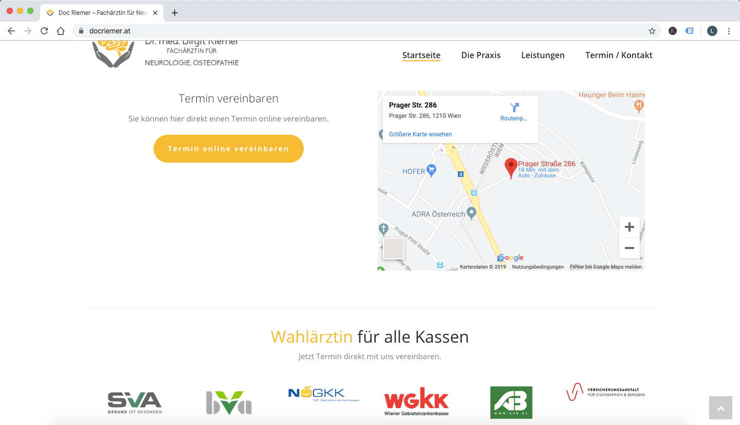 Online-Terminvereinbarung Dr. Birgit Riemer